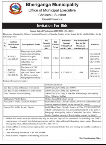 Invitation For Bids